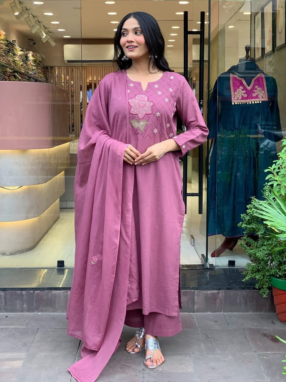 Premium Mulmul Cotton Kurt Set for Woemens
