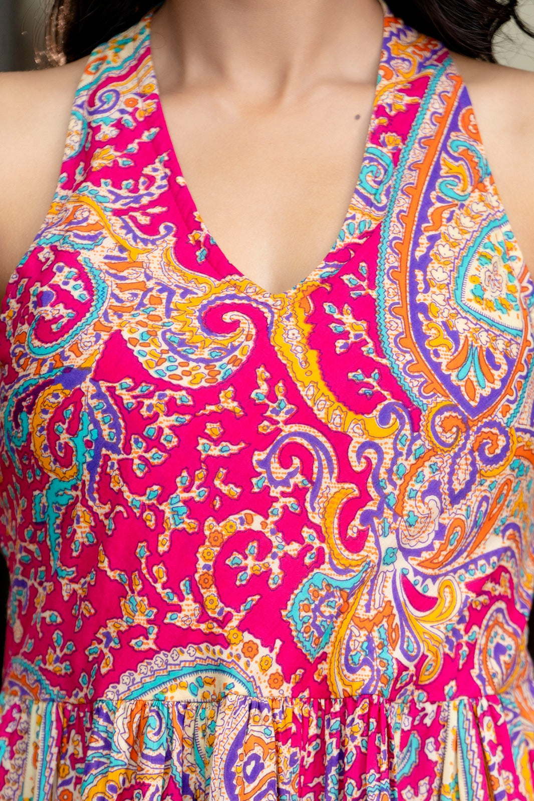 Pure Cotton Stylish Mandana Pink Dress For Women