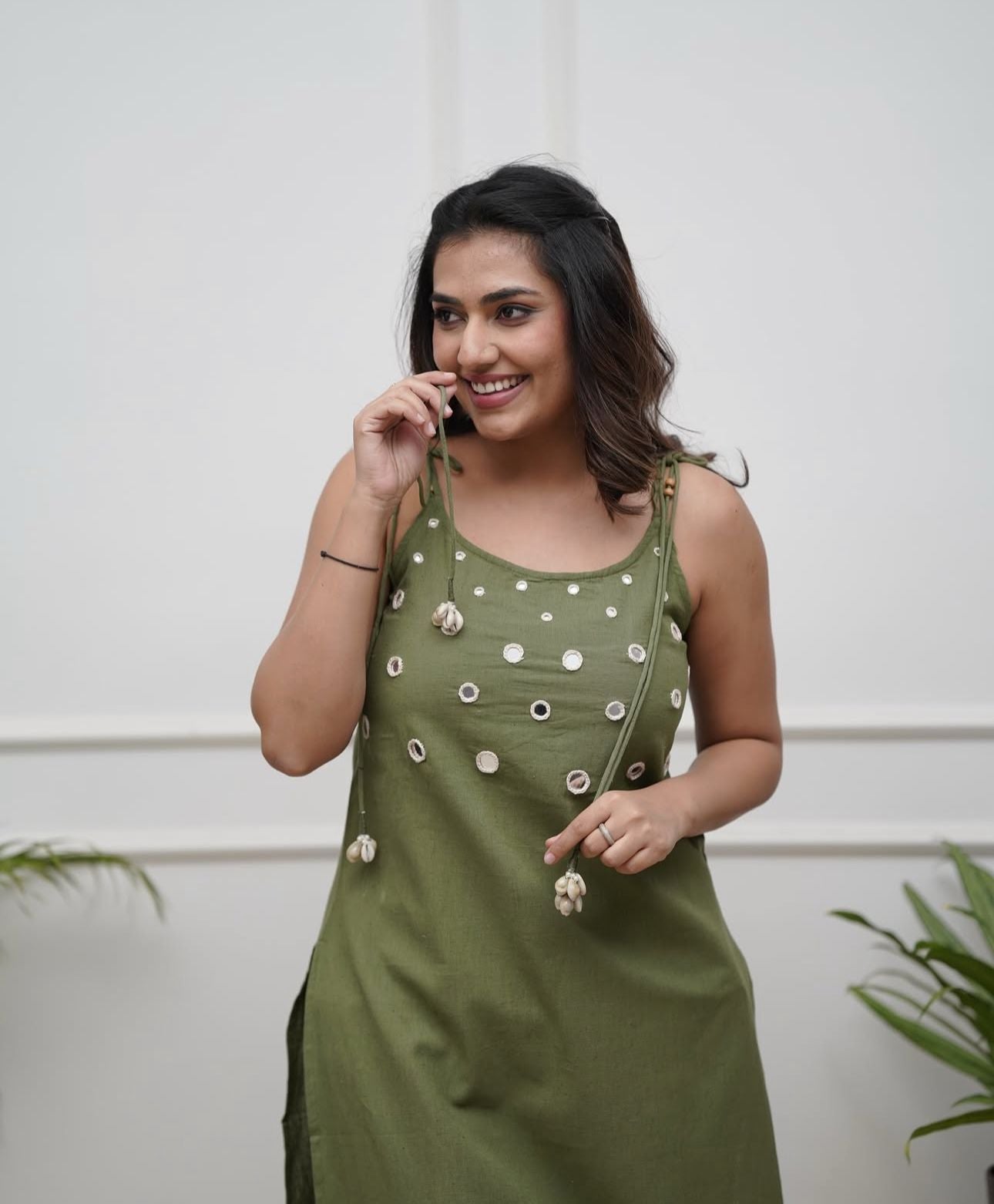 Green Cotton Kurta And Pant