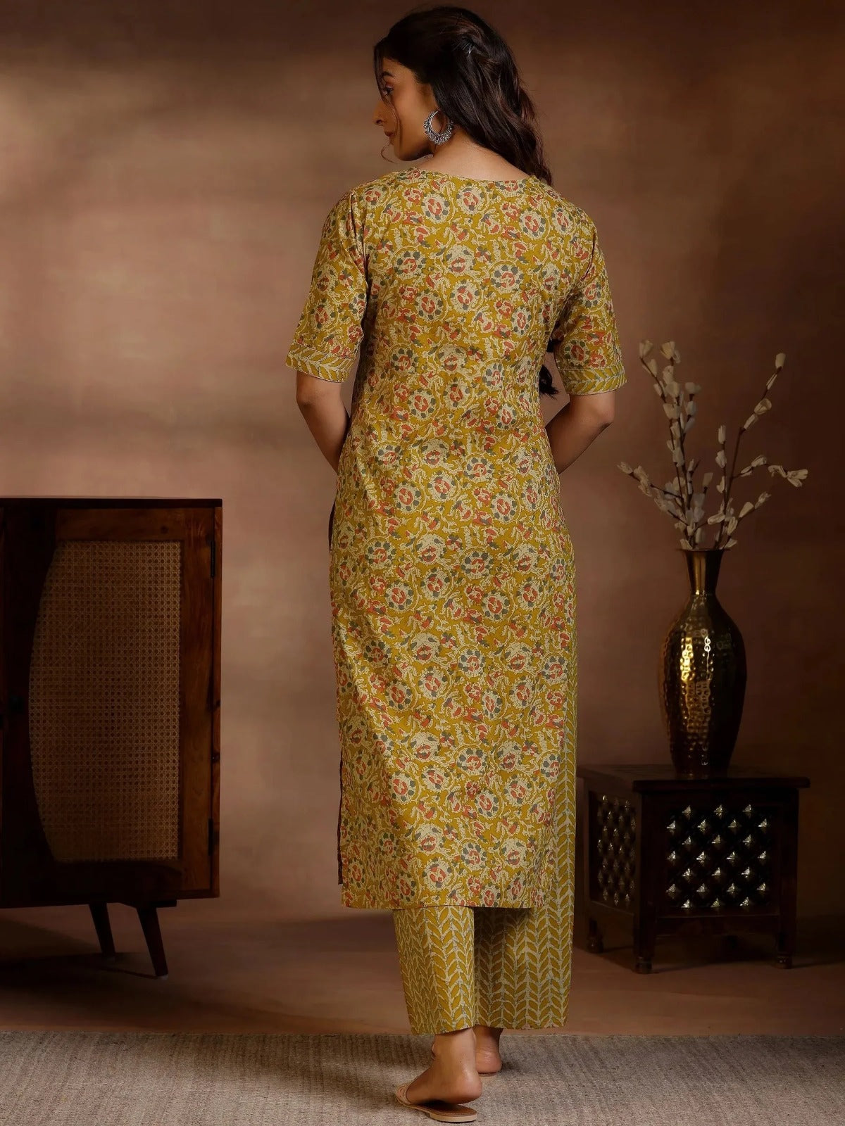 Pure Cotton Yellow Mustard Kurta and Pant
