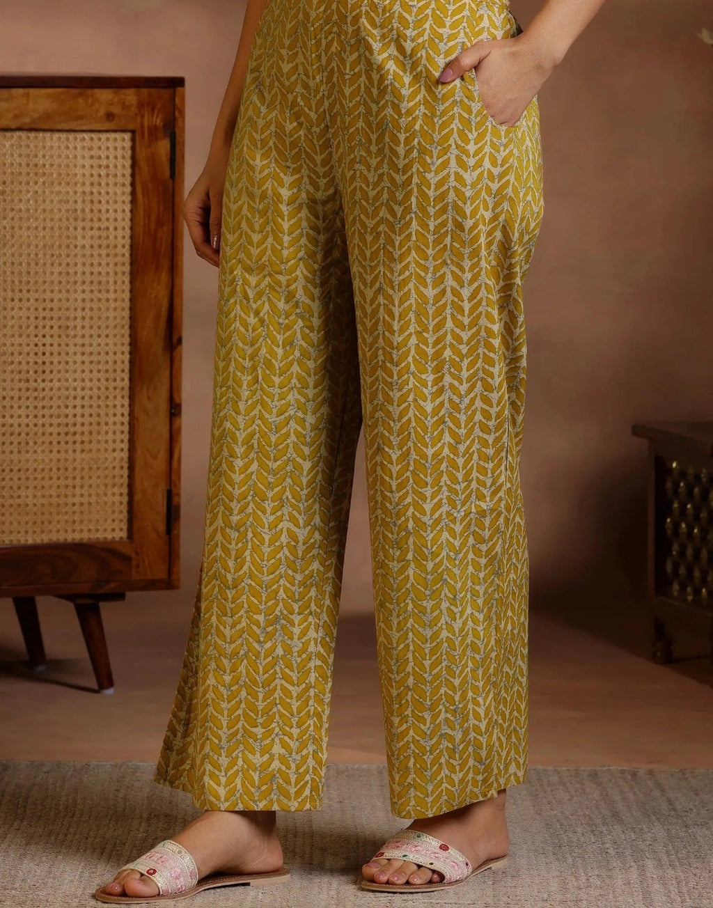 Pure Cotton Yellow Mustard Kurta and Pant