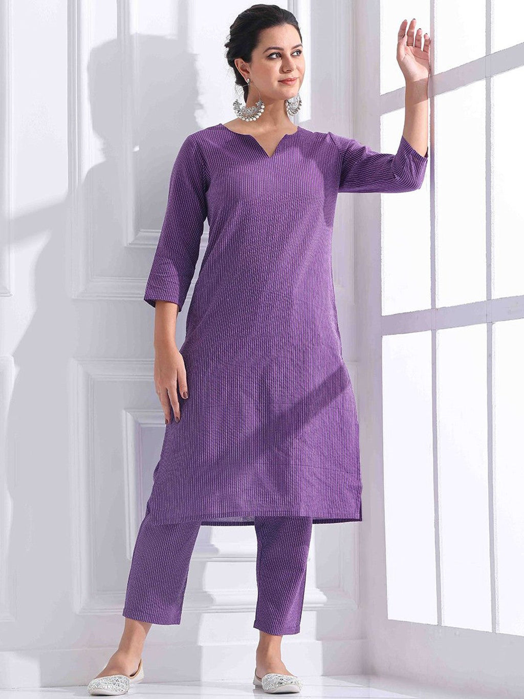 Cotton Kurta And Pant Set