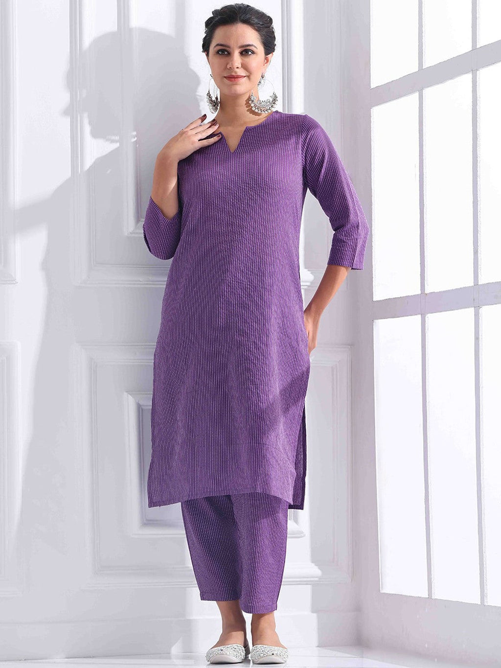 Cotton Kurta And Pant Set