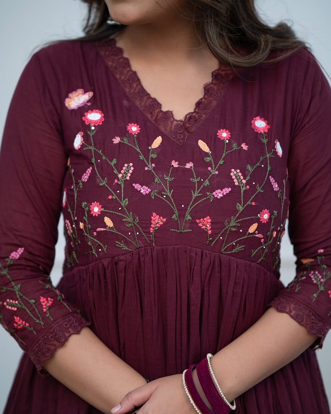 Beautiful Pure Cotton Embroidery Kurta And Pant With Dupatta