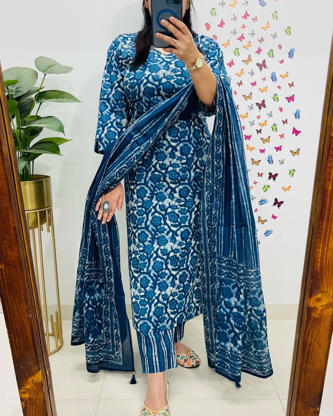 Beautiful Pure Cotton Kurta and Pant With Dupatta