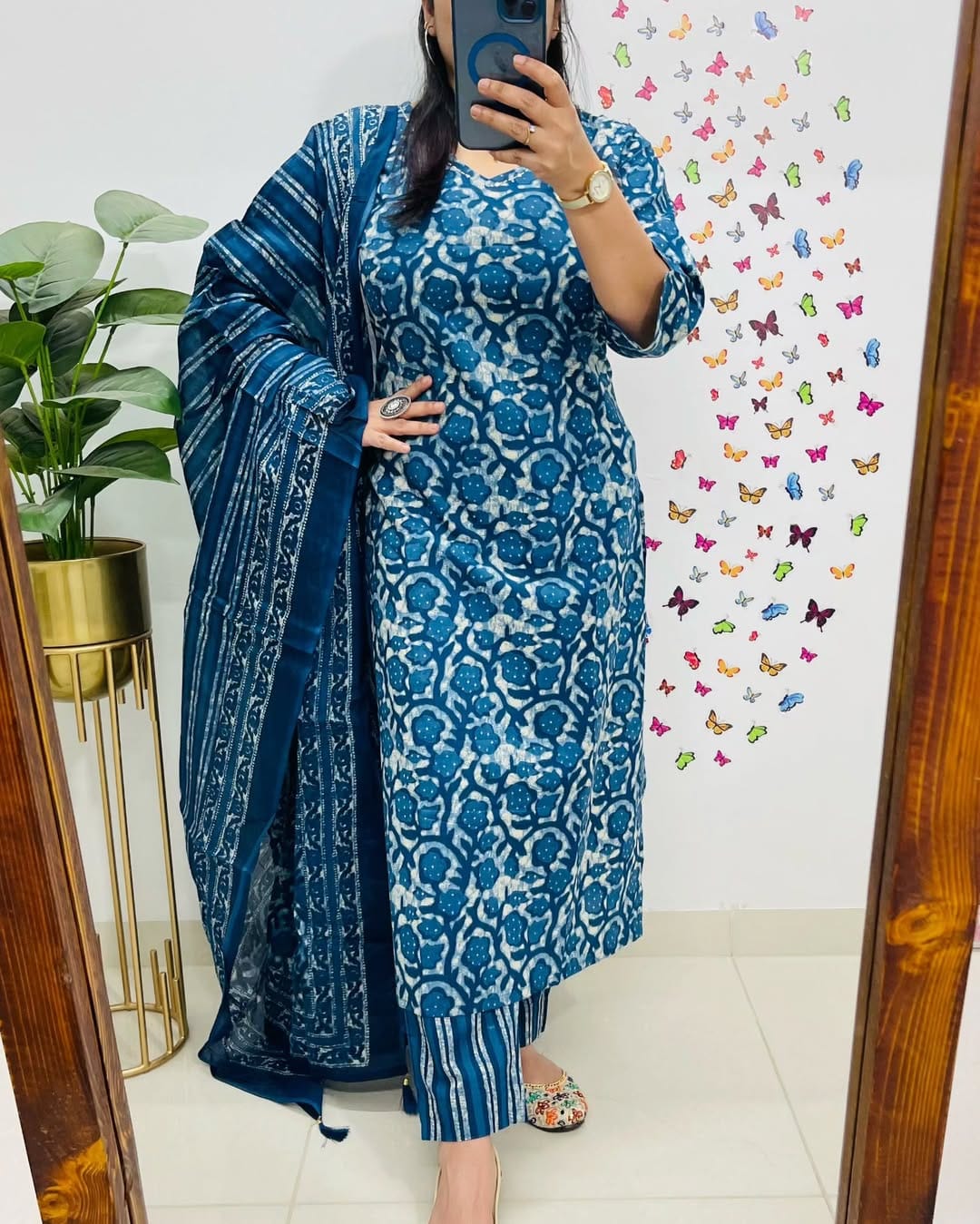 Beautiful Pure Cotton Kurta and Pant With Dupatta