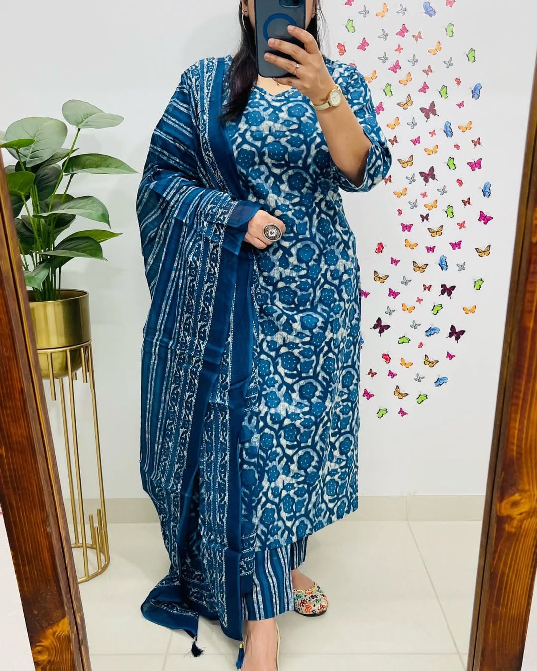 Beautiful Pure Cotton Kurta and Pant With Dupatta