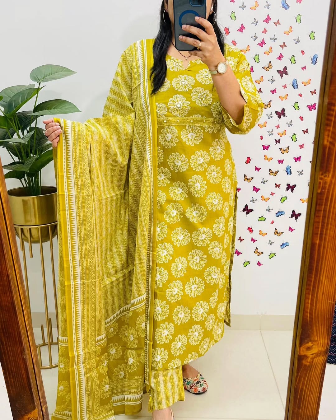 Beautiful pure Cotton Kurta and Pant With Dupatta