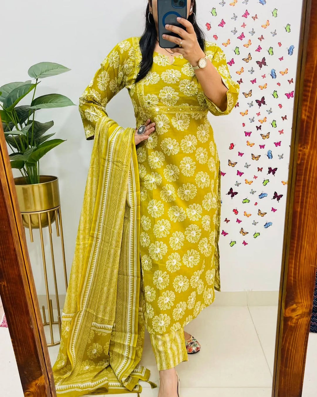 Beautiful pure Cotton Kurta and Pant With Dupatta