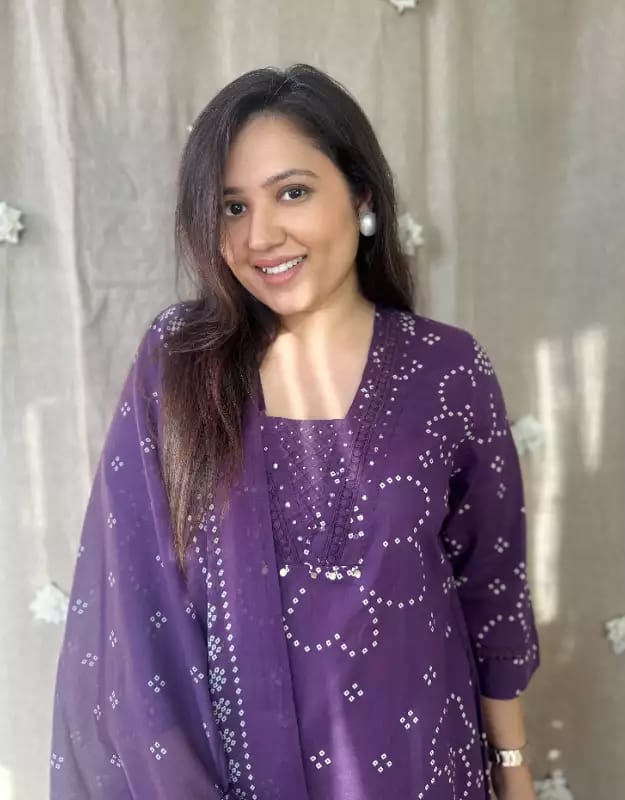Purple Pure Cotton Kurta and Pant With Dupatta