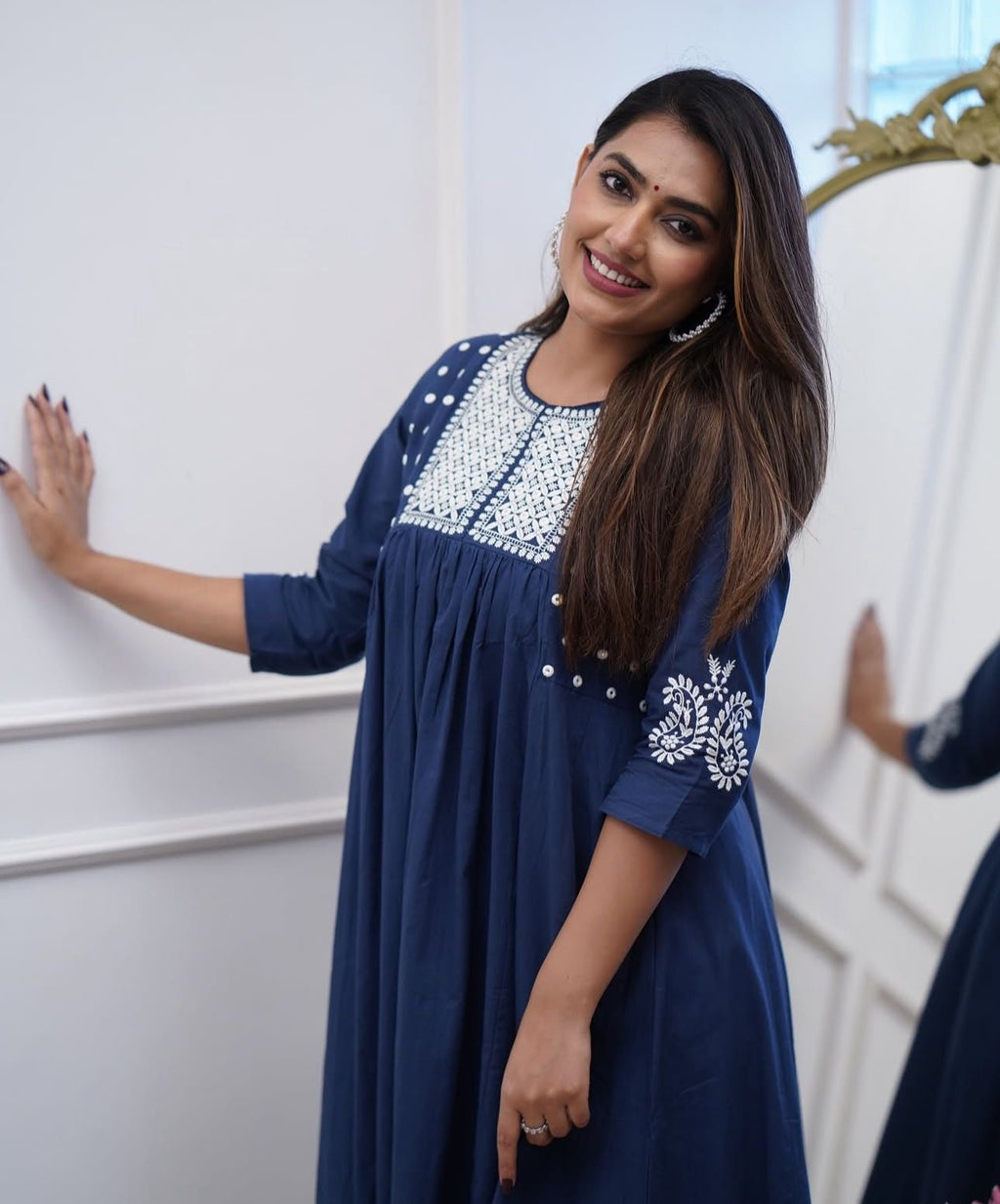 Beautiful Blue Pure Cotton Kurta and Pant
