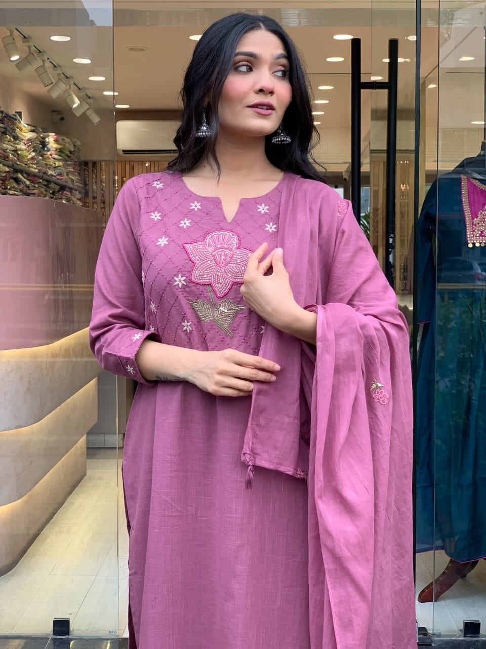Premium Mulmul Cotton Kurt Set for Woemens
