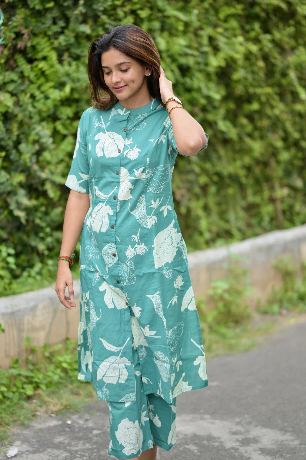 Printed to Perfection – Kurti Set in Soft Magic Cotton Fabric