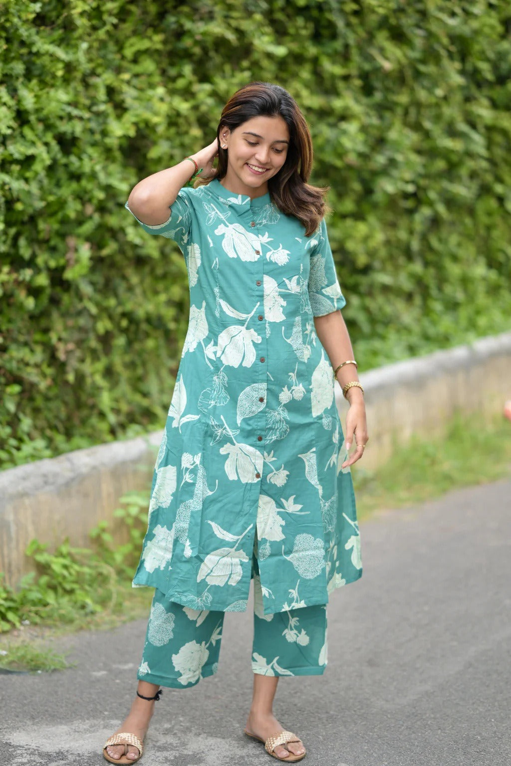 Printed to Perfection – Kurti Set in Soft Magic Cotton Fabric
